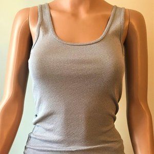 Michael Stars silver sparkle scoop neck tank top